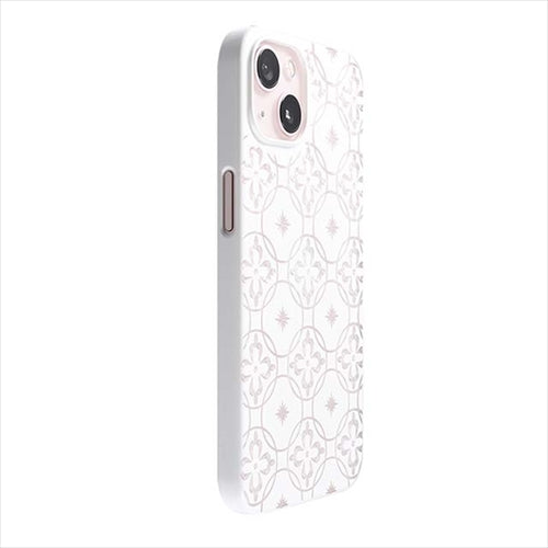 【Web限定】Air Jacket "kiriko" for iPhone 14 七宝に花十字(ピュアホワイト)