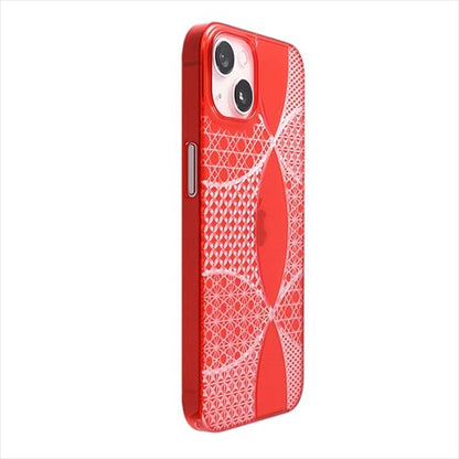 【Web限定】Air Jacket "kiriko" for iPhone 14 千代柄（七宝）(紅)