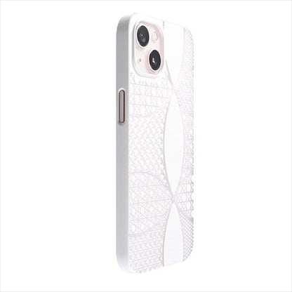 【Web限定】Air Jacket "kiriko" for iPhone 14 千代柄（七宝）(ピュアホワイト)