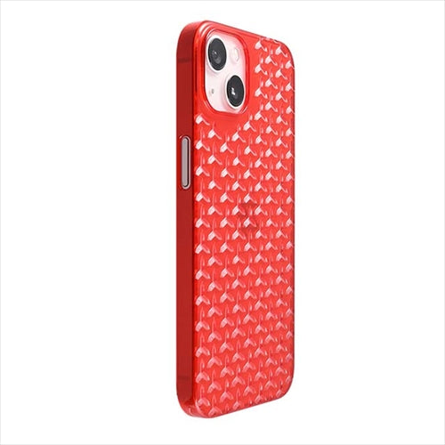 【Web限定】Air Jacket "kiriko" for iPhone 14 毘沙門亀甲(紅)