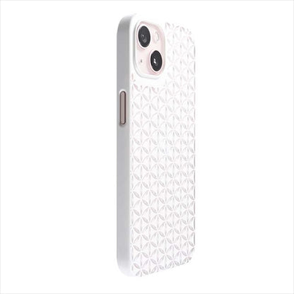 【Web限定】Air Jacket "kiriko" for iPhone 14 麻の葉つなぎ(ピュアホワイト)