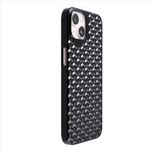 【Web限定】Air Jacket "kiriko" for iPhone 14 Plus 毘沙門亀甲(ピアノブラック)