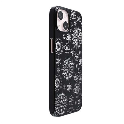 【Web限定】Air Jacket "kiriko" for iPhone 14 Plus 花(ピアノブラック)