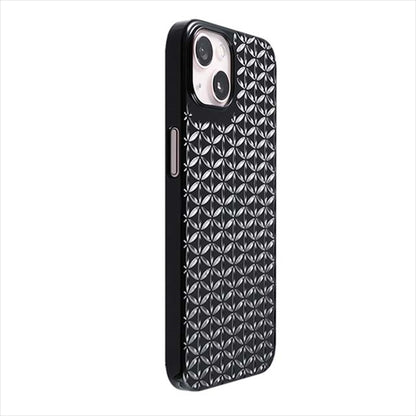 【Web限定】Air Jacket "kiriko" for iPhone 14 Plus 麻の葉つなぎ(ピアノブラック)