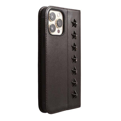 【Web限定】Premium Leather Studs Case for iPhone 13 Pro Max (ブラウン)