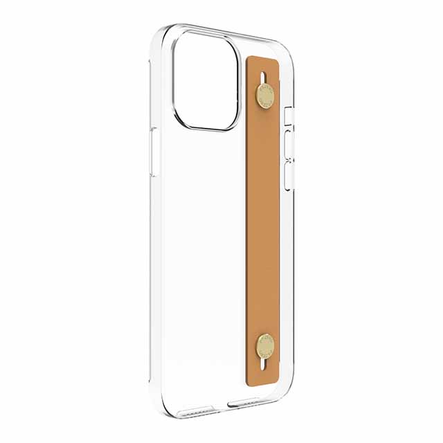 【Web限定】AirJacket Leather Band A(Clear) iPhone 13 Pro Max (Camel)