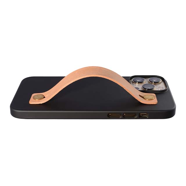 【Web限定】AirJacket Leather Band A(Black) iPhone 13 Pro Max (Camel)