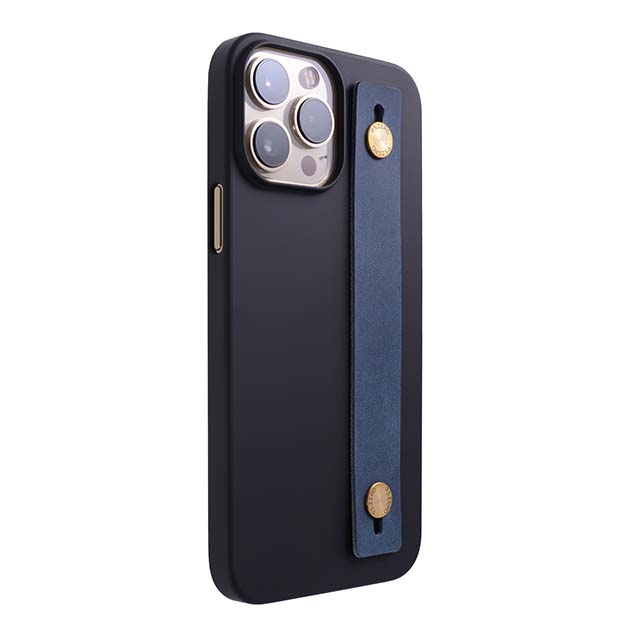 【Web限定】AirJacket Leather Band A(Black) iPhone 13 Pro Max (Navy)