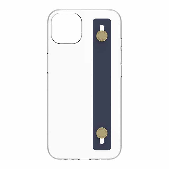 【Web限定】AirJacket Leather Band A(Clear) iPhone 13 (Navy)