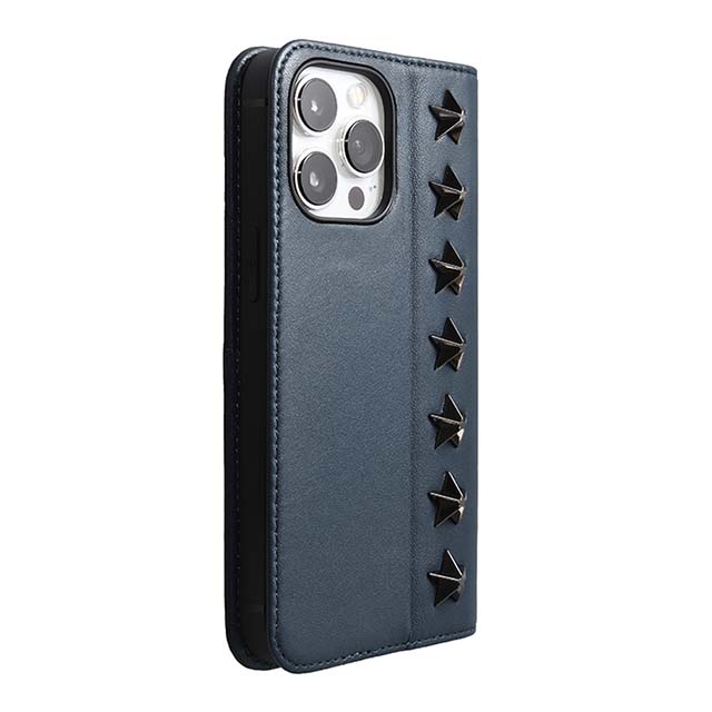 【Web限定】Premium Leather Studs Case for iPhone 13 Pro (ネイビー)