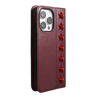 【Web限定】Premium Leather Studs Case for iPhone 13 Pro (レッド)