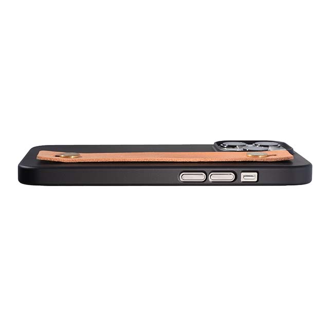 【Web限定】AirJacket Leather Band A(Black) iPhone 13 Pro (Camel)