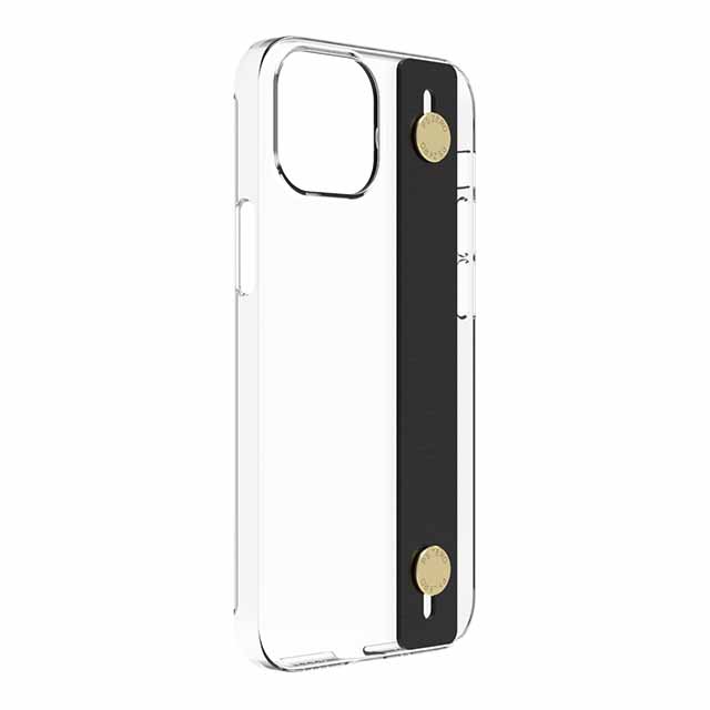 【Web限定】AirJacket Leather Band A(Clear) iPhone 13 mini (Black)