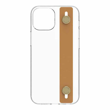 【Web限定】AirJacket Leather Band A(Clear) iPhone 13 mini (Camel)