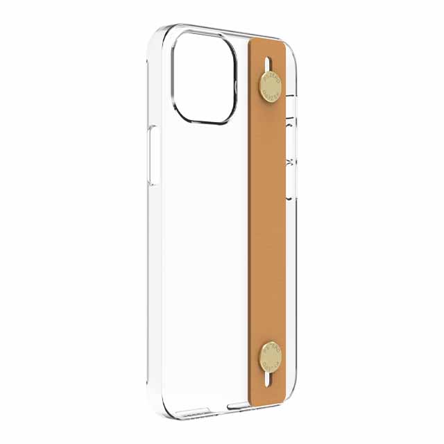 【Web限定】AirJacket Leather Band A(Clear) iPhone 13 mini (Camel)