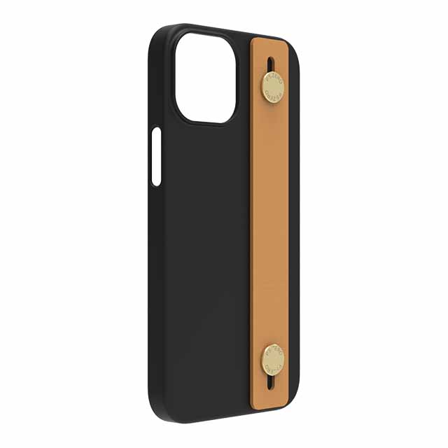 【Web限定】AirJacket Leather Band A(Black) iPhone 13 mini (Camel)