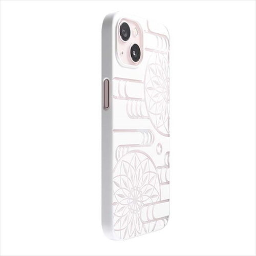 【Web限定】Air Jacket "kiriko" for iPhone 15 エ霞に鞠(ピュアホワイト)