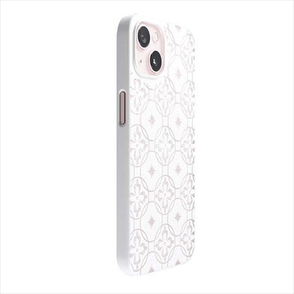 【Web限定】Air Jacket "kiriko" for iPhone 15 Plus 七宝に花十字(ピュアホワイト)