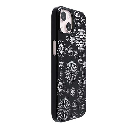 【Web限定】Air Jacket "kiriko" for iPhone 15 Plus 花(ピアノブラック)