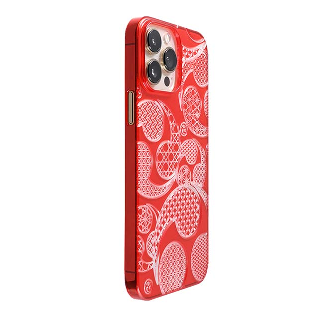 【Web限定】Air Jacket "kiriko" for iPhone 13 Pro Max 三つ巴 (紅)