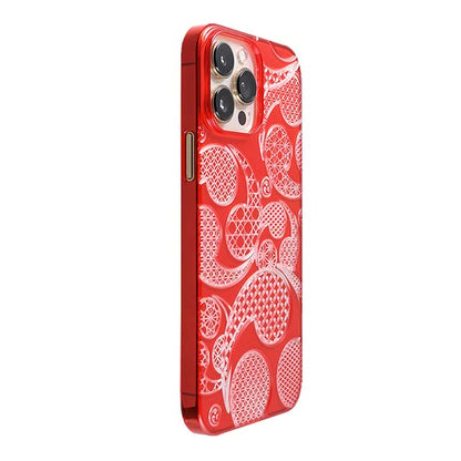 【Web限定】Air Jacket "kiriko" for iPhone 13 Pro Max 三つ巴 (紅)