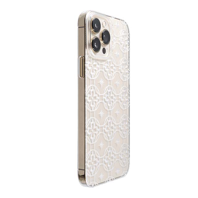 【Web限定】Air Jacket "kiriko" for iPhone 13 Pro Max 七宝に花十字 (クリア)