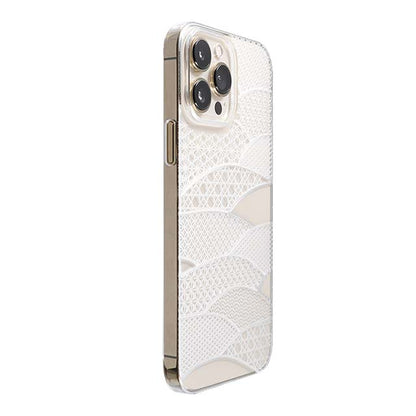 【Web限定】Air Jacket "kiriko" for iPhone 13 Pro Max 千代柄（扇） (クリア)