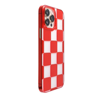 【Web限定】Air Jacket "kiriko" for iPhone 13 Pro Max 市松 (紅)