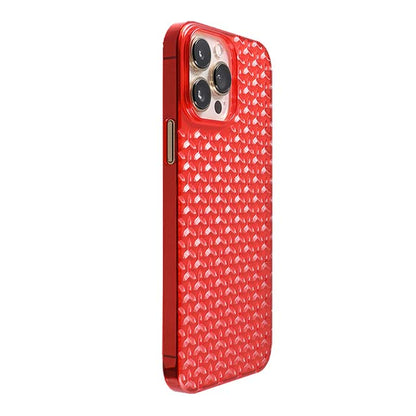 【Web限定】Air Jacket "kiriko" for iPhone 13 Pro Max 毘沙門亀甲 (紅)