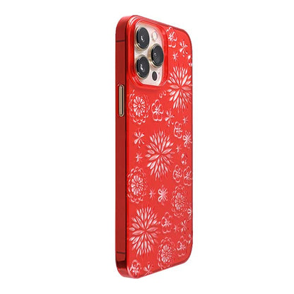 【Web限定】Air Jacket "kiriko" for iPhone 13 Pro Max 花 (紅)