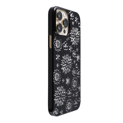 【Web限定】Air Jacket "kiriko" for iPhone 13 Pro Max 花 (ピアノブラック)