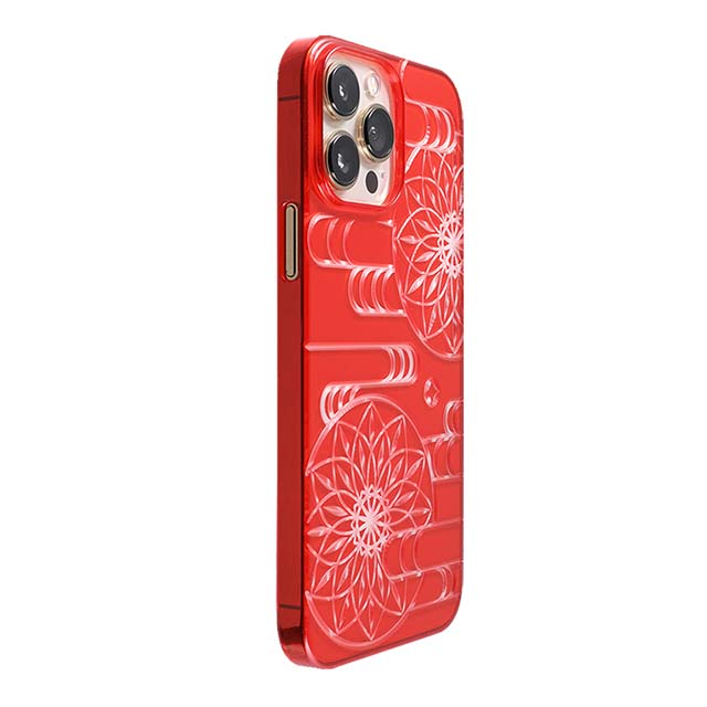 【Web限定】Air Jacket "kiriko" for iPhone 13 Pro Max エ霞に鞠 (紅)