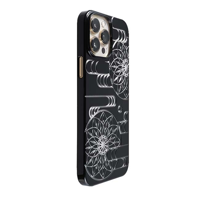 【Web限定】Air Jacket "kiriko" for iPhone 13 Pro Max エ霞に鞠 (ピアノブラック)