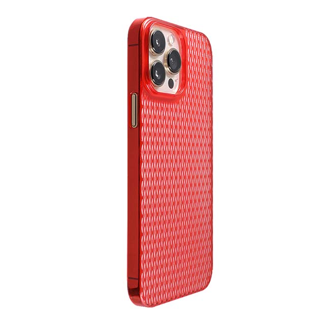 【Web限定】Air Jacket "kiriko" for iPhone 13 Pro Max 米つなぎ (紅)