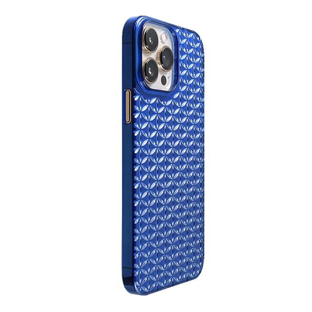 【Web限定】Air Jacket "kiriko" for iPhone 13 Pro Max 麻の葉つなぎ (瑠璃)