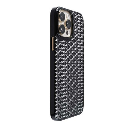 【Web限定】Air Jacket "kiriko" for iPhone 13 Pro Max 麻の葉つなぎ (ピアノブラック)