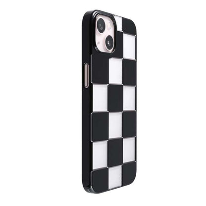 【Web限定】Air Jacket "kiriko" for iPhone 13 市松 (ピアノブラック)