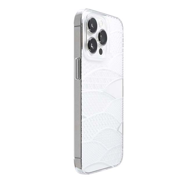 【Web限定】Air Jacket "kiriko" for iPhone 13 Pro 千代柄（扇） (クリア)