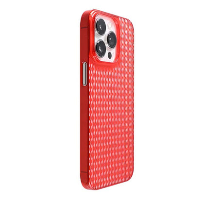 【Web限定】Air Jacket "kiriko" for iPhone 13 Pro 米つなぎ (紅)