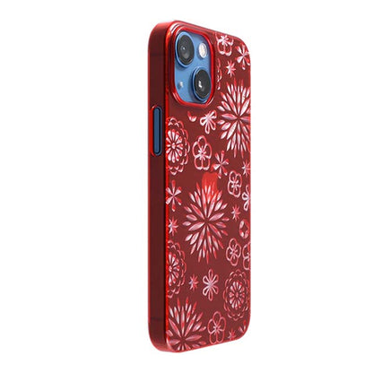 【Web限定】Air Jacket "kiriko" for iPhone 13 mini 花 (紅)