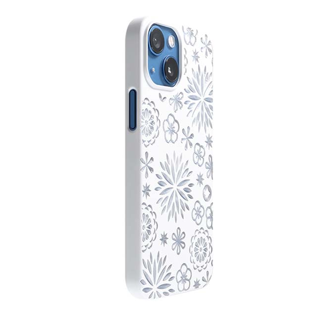 【Web限定】Air Jacket "kiriko" for iPhone 13 mini 花 (ピュアホワイト)