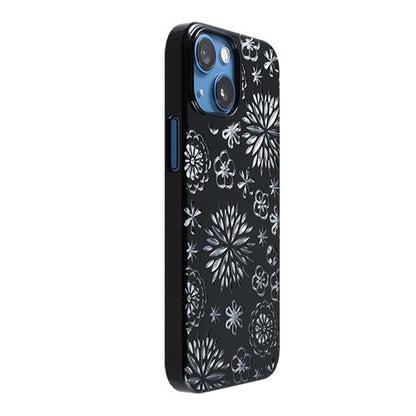 【Web限定】Air Jacket "kiriko" for iPhone 13 mini 花 (ピアノブラック)