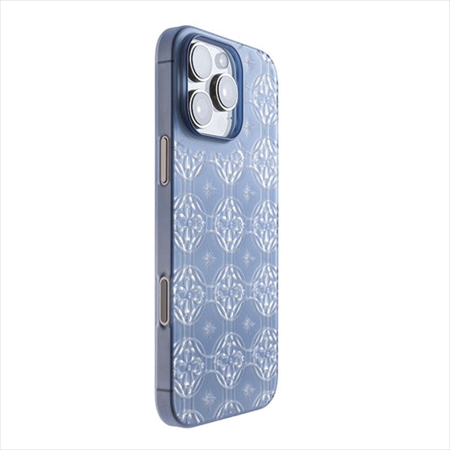 【Web限定】Air Jacket "kiriko" for iPhone 16 Pro Max 七宝に花十字(クリアネイビー)