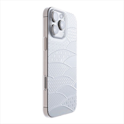 【Web限定】Air Jacket "kiriko" for iPhone 16 Pro Max 千代柄（扇）(クリア)