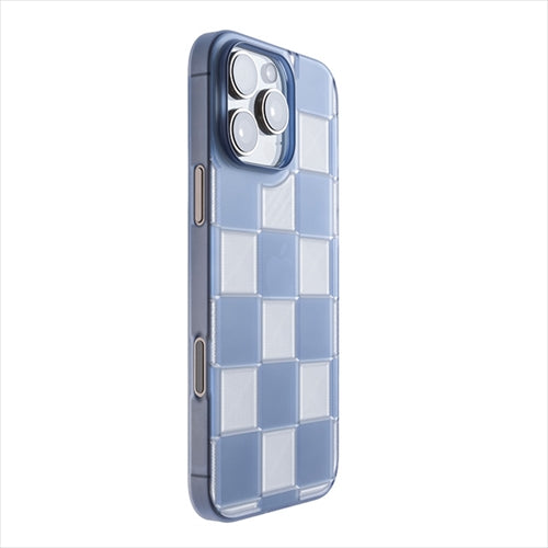 【Web限定】Air Jacket "kiriko" for iPhone 16 Pro Max 市松(クリアネイビー)