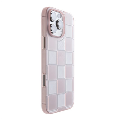 【Web限定】Air Jacket "kiriko" for iPhone 16 Pro Max 市松(クリアピンク)