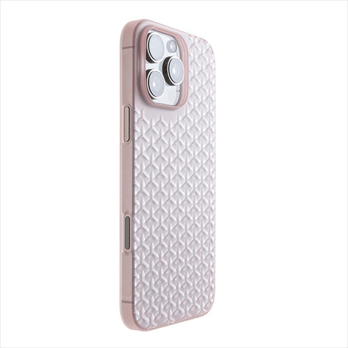 【Web限定】Air Jacket "kiriko" for iPhone 16 Pro Max 毘沙門亀甲(クリアピンク)