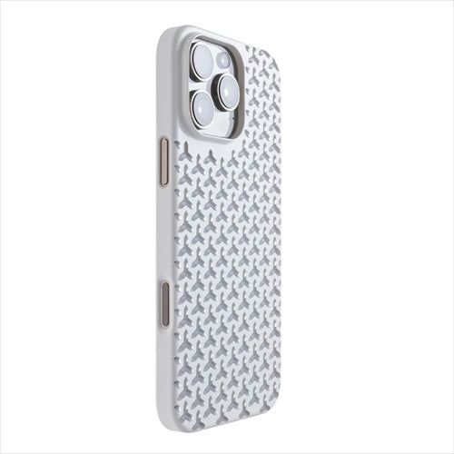 【Web限定】Air Jacket "kiriko" for iPhone 16 Pro Max 毘沙門亀甲(ピュアホワイト)