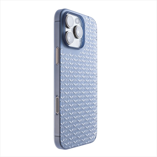 【Web限定】Air Jacket "kiriko" for iPhone 16 Pro Max 麻の葉つなぎ(クリアネイビー)