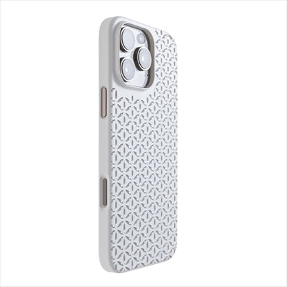 【Web限定】Air Jacket "kiriko" for iPhone 16 Pro Max 麻の葉つなぎ(ピュアホワイト)